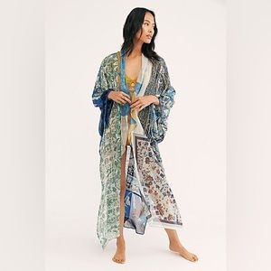 Free People Keeping Up with the Kimono Blue Multi
